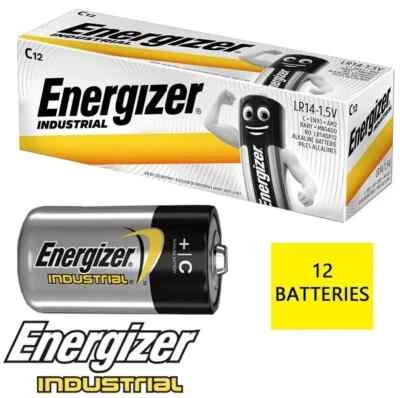 ENERGIZER C SIZE BATTERIES - 12 / 24 / 36 PACK 1.5V INDUSTRIAL ALKALINE MN1400. - Image 1 of 4