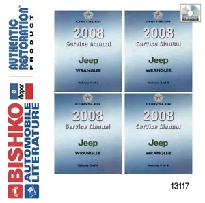 2008 Jeep Wrangler Shop Service Repair Manual CD - Picture 1 of 1