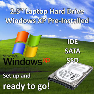 Festplatte Windows XP Pro SP3 installiert 32 Bit x86 Office 2,5" Laptop SATA IDE