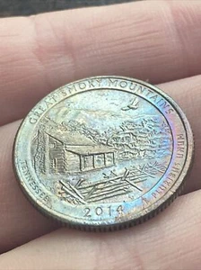 2014 P Great Smoky Mountains Quarter Actual Coin Beautiful Radiant Tone! TK5568* - Picture 1 of 7