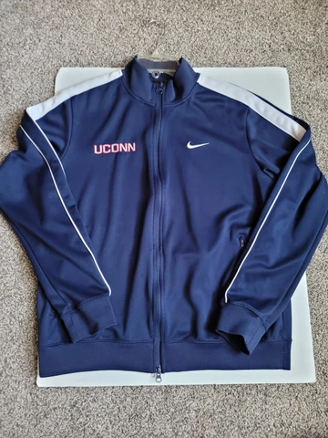 Authentic Nike Elite UConn Huskies Navy Warm Up Jacket L Full Zip Cover