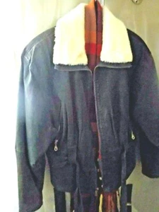 Ihre Madison & Rhodes Lederjacke mit Fleecekragen & Gürtel, robust, aber stilvoll - Bild 1 von 8