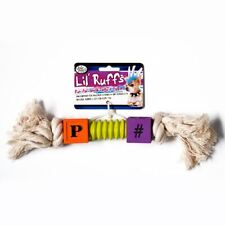 FOUR PAWS LIL RUFF RIBBED BLOCK ROPE DOG STRONG DURABLE TOY PUPPIES SMALL PLAY