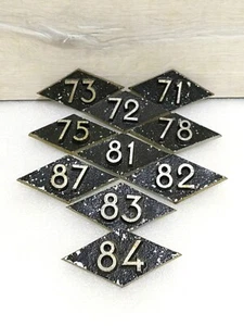 Choose any Vintage USSR door numbers rhombus shape 115 mm * 57 mm 1970s - Picture 1 of 5