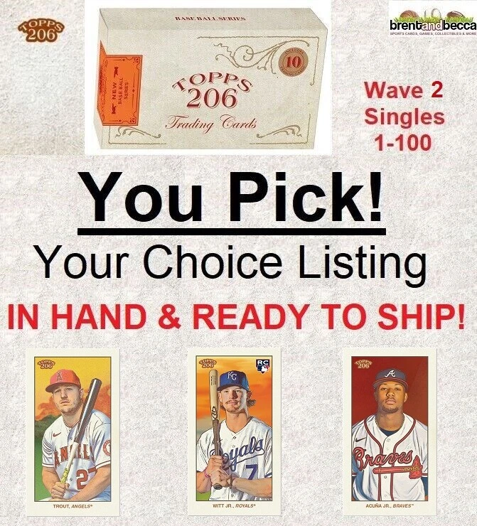 2022 Topps T-206 Wave 2 Base Cards 1-100 ~ YOU PICK ~ Complete Your Set, UPDATED - Image 1 of 1