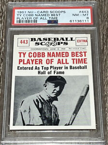1961 Nu-Card Scoops Ty Cobb PSA 8 NM-MT Best Player Of All Time