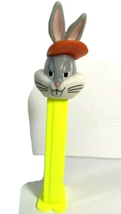 Pez Dispenser 1998 Looney Tunes Yellow Body Bugs Bunny w Hat Footed 5" - Picture 1 of 5