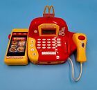 Vintage McDonald's Red Kasa fiskalna Zabawka Zasilany bateryjnie Kalkulator Skaner Zabawka