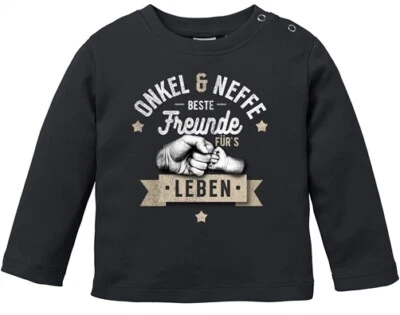 MOONWORKS Baby Langarmshirt Babyshirt Junge Opa & Neffe, Opa & Enkel, Vater & Sohn