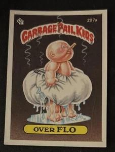 1986 Topps Garbage Pail Kids 6th Series Over Flo (One Star) Sticker #207a VG - Picture 1 of 2