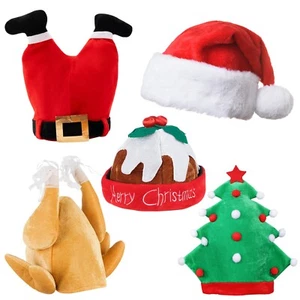 5 piezas Sombreros de Navidad Adultos Divertidos Sombreros de Navidad Sombrero de Santa Novedad Fiesta de Navidad Sombrero - Imagen 1 de 6