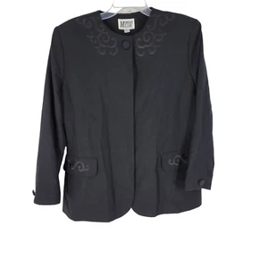 Morgan Miller schwarzer Blazer Polyestermischung Größe 16 - Bild 1 von 4