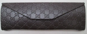 - Joli  ETUI A petite LUNETTE  rigide pliable GUCCI cuir  TBEG vintage - Picture 1 of 8