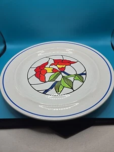 Metlox Poppy Trail, Moulin Rouge, 2 Dinner Plates, Stained Glass Look, 10 1/2" - Picture 1 of 3