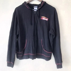 NASCAR Logo Sweatshirt Zip Jacket Nascar Pocket Logo Shirt NASCAR Black Hoodie - Picture 1 of 7