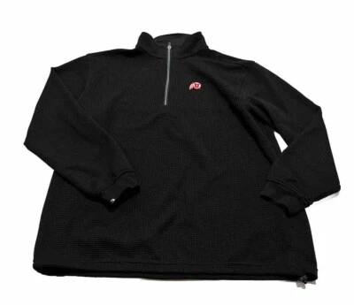 Pullover recto para hombre óptico gofre 1/4 cremallera talla 2XL Utah Utes negro Foto 1 de 4