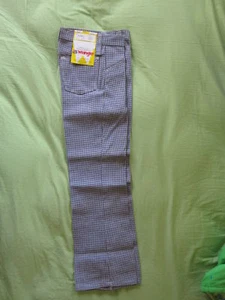 70's Vintage Wrangler Houndstooth Pattern Boys/Girls Size 10 Regular Pants Jeans - Picture 1 of 4