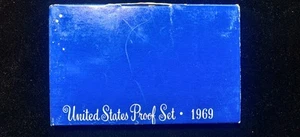 1969-S Proof set with 40% Silver Kennedy 1/2 FREE SHIPPING - Picture 1 of 8