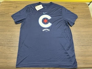 Chicago Cubs City Connect "Wrigleyville" Nike Dri-Fit Blue T-Shirt - XL - NWT - Picture 1 of 2