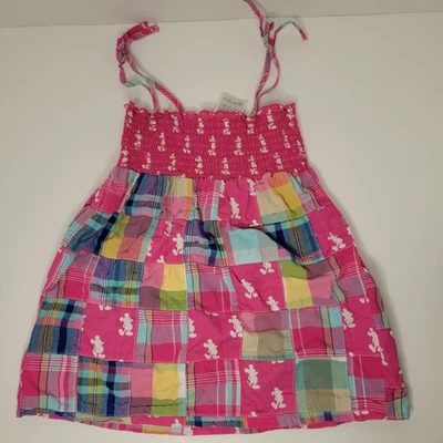 Vestido sin tirantes de los parques de Disney para niñas pequeñas retazos a cuadros Mickey Mouse 3T Foto 1 de 3