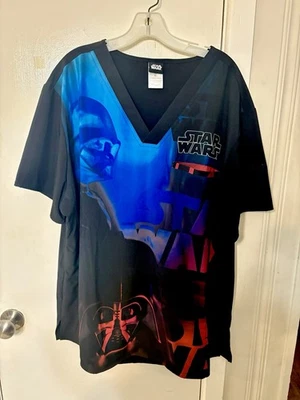 Men’s XL Star Wars Scrub Shirt Top Black Red Blue EXCELLENT CONDITION! - Image 1 of 4