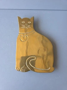 Vintage Rosenthal Netter Brass Cat Serving Trivet - Picture 1 of 4