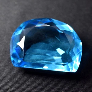 88.35 Carat Best Blue Topaz In World CERTIFIED Gemstone Lab-Created Fancy Cut - Picture 1 of 6