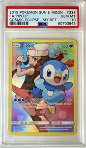 PSA 10 PIPLUP #239 FA - 2019 POKEMON SM COSMIC ECLIPSE 239/236 - Imagen 1 de 2