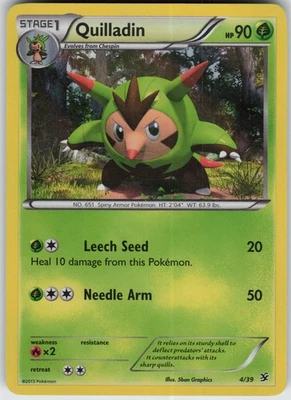 Quilladin 4/39 Common LP Holo - Kalos Starter Set - Image 1 of 2