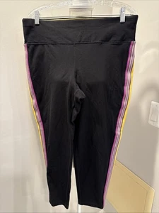 Leggings Calvin Klein Performance Elasticizzati Nero Rosa Varsity Vita Alta Taglia 2x - Foto 1 di 5