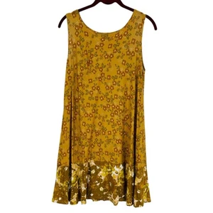 LOGO Lagen Terrakotta Tank Top Plissee Blumen Rüschen Stretch Lori Goldstein M - Bild 1 von 16