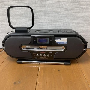 Panasonic RX-MDX77 MD Stereo CD Cassette Player Black working from JAPAN Used - Picture 1 of 24
