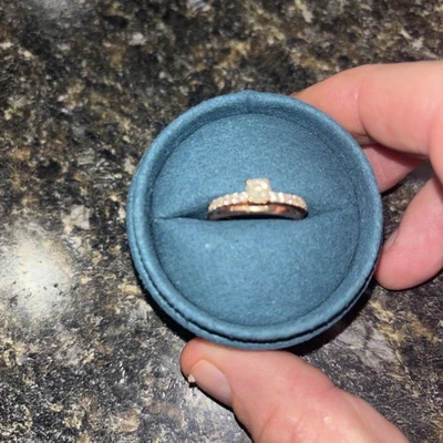 14 Kt Gold Engagement Ring And Wedding Band Maybe A Qtr Kt - Image 1 of 4