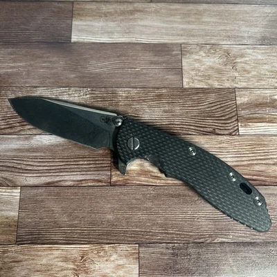 Cortadora Rick Hinderer XM-18 3,5 Anodizada Azul CARBONO Negra Foto 1 de 4