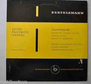 GEORG FRIEDRICH HANDEL: Feuerwerksmusik Bertelsmann 10" LP Record Germany - Picture 1 of 4