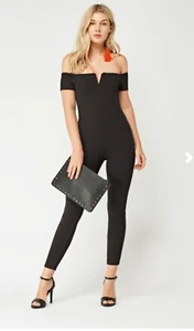 BLACK SLIM FIT JUMPSUIT..SIZES 10-14..BRAND NEW..NIGHT OUT/PARTY.. - Picture 1 of 4
