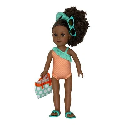 Кукла My Life African American Beach солнцезащитные очки сандалии купальник и пляжная сумка - Изображение 1 из 3