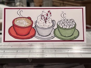 Angie Blom timbro Card set desideri invernali caldi stampin up caffè cacao - Foto 1 di 1
