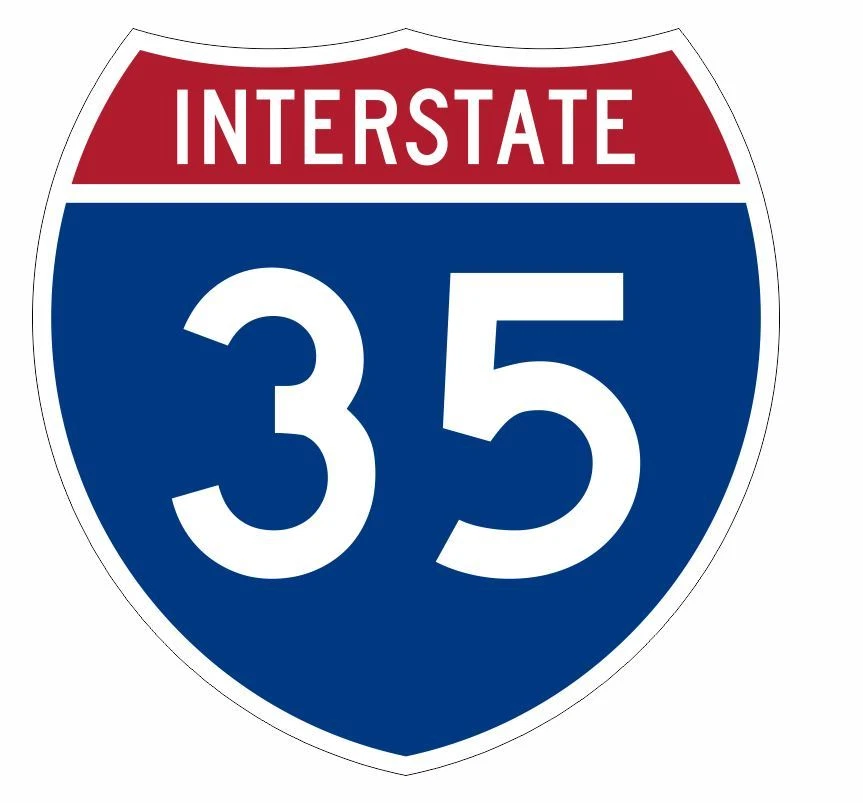 WINTER PARK PRODUCTS Interstate 35 Sticker Decal R901 Highway Sign