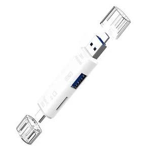 New 5 in 1 USB 3.0 Type C / USB / Micro USB SD TF Memory Card Reader OTG Adapter - Picture 1 of 9