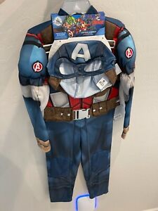 NWT Disney Store Marvel Captain America Costume Child SZ 3
