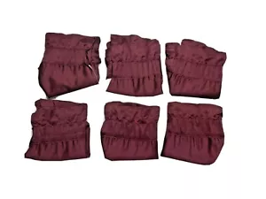 6 Vintage 1970s JC Penney Home Ascot Valances Rare Purple Curtains Luxury HTF - Picture 1 of 10