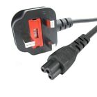 Laptop Power Cord Startech.com 3 Pin Uk To C5 Cloverleaf Cable New