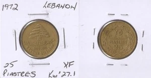 Lebanon 25 PIASTRES, 1972, Cedar tree - Picture 1 of 1