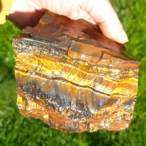 1.1KG Raw Stone TIGER EYE Tigereye Tiger Iron Safety Courage No.W - Picture 1 of 8