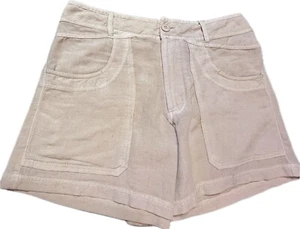 Free People Shorts, Ivory button pockets Cuffed Viscose Cotton Linen Size 10 - Picture 1 of 19