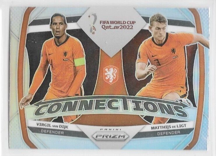 de Ligt van Dijk Netherlands 22 Panini PRIZM FIFA World Cup Connections Silver 3 - Image 1 of 1