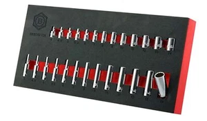 Britool Hallmark 1/4" Drive Standard & Deep (12-Point) Socket Set - 26 Pieces - Picture 1 of 5