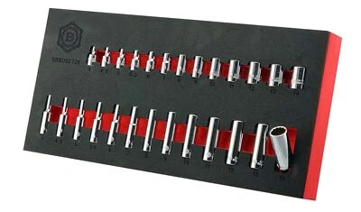 Britool Hallmark 1/4" Drive Standard & Deep (12-Point) Socket Set - 26 Pieces - Image 1 of 4