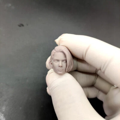 1/10 Scale Resident Evil Jill Valentine Head Sculpt Unpainted Fit 7" Neca Figure - Image 1 of 3